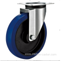 160 mm European industrial rubber swivel casters without brakes